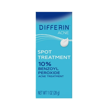 Differin Acne Spot Treatment with 10% Benzoyl Peroxide, Maximum Strength, Fast-Acting, Acne Treatment for Face & Body