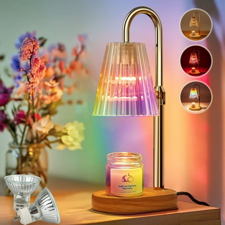Fimilo Candle Warmer Lamp with Timer, Dimmable Candle Warmer for Jar Candles, Height Adjustable Wax Melts Warmer, Birthday Gifts for Women Mom, House Warming Gifts