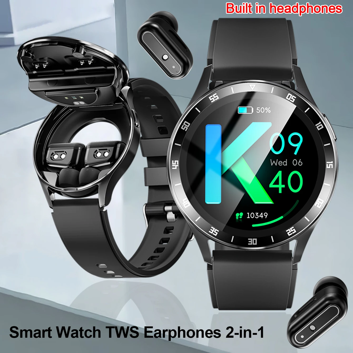 For Huawei Smartwatch TWS Earphone 2-in-1 Bluetooth Call Heart rate Sleep Monitor Sport tracker NFC Clock Smartwatch Men Women