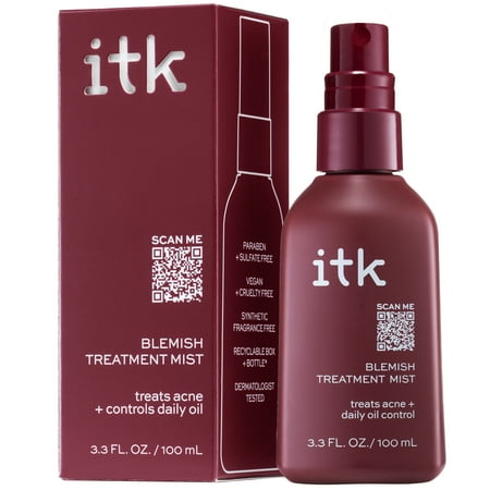 ITK Skincare Blemish Mist Acne Treatment With 2% Salicylic Acid for All Skin Types, 3.3 oz