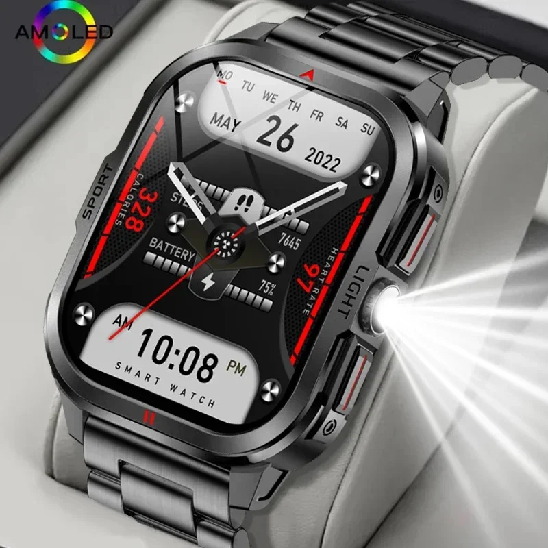 Luxury Military Man Smart Watch 3D UI Bluetooth Call Fitness 3ATM Waterproof Sport Smartwatch for Men Xiaomi iPhone Android 2025
