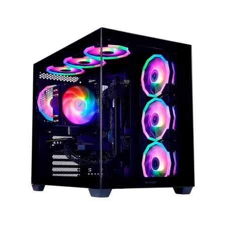 Mloong Gaming PC AMD Ryzen 5 5500 NVIDIA GeForce RTX 5060 16GB RAM 1TB SSD 650W Win11 WIFI Desktop Black
