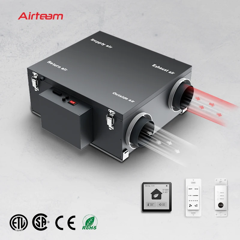Powerful Airflow 350 air Volume Purify PM2.5 Ceiling Heat Recovery Ventilation