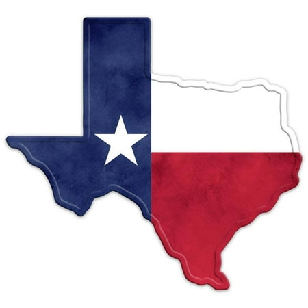 Texas State Flag Metal Sign - 12.5" x 11.5", Lone Star State, Veteran's Day, USA, 4th of July, Door Decor, Southern Wall Decoration, Wreath, Home, Kitchen, Farmhouse, Porch