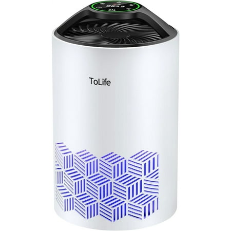 ToLife Air Purifiers for Home Bedroom - HEPA Filter Air Cleaner for Pet Hair Allergies Smokers Dust Pollen Odor Eliminators (215 Sq.ft)