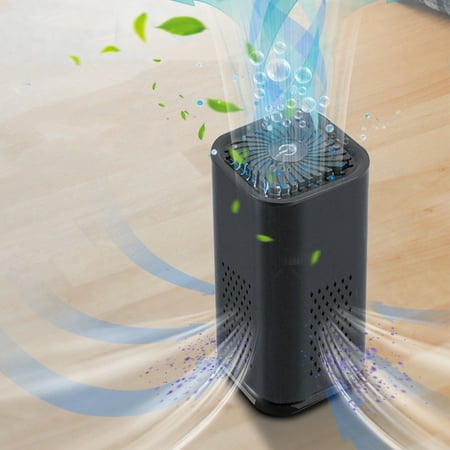 Air Purifiers for Bedroom Home, Small Air Cleaner, Small USB Air Purifiers for Pollutants, Dust, Odor, Super Quiet Powered by USB No Adapter(Black)