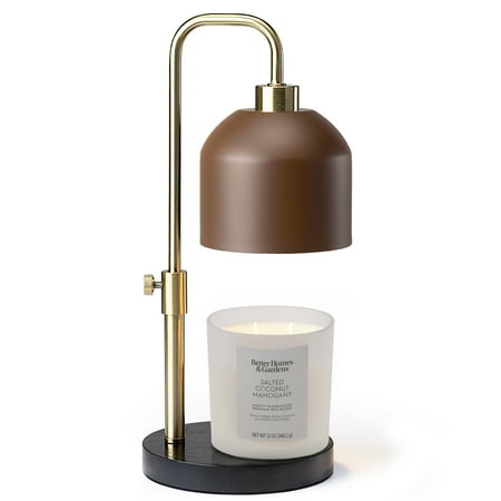 Better Homes & Gardens Matte Taupe Metal Candle Warmer Lamp with Adjustable Height