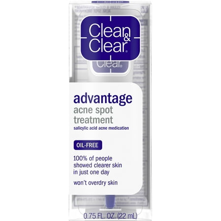 CLEAN & CLEAR ADVANTAGE Acne Spot Treatment Oil-Free 0.75 oz (Pack of 2)