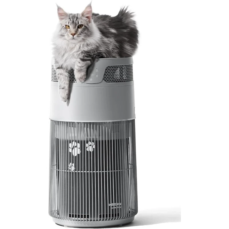Fully upgraded - Pet Air Purifier, 3-in-1 HEPA Filter for Cat Hair Dander Odor Dust, for Home Large Room, Up to 1644 ft², Quiet