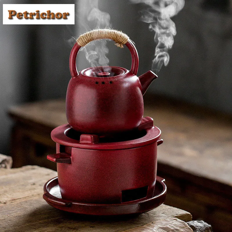 Hawthorn Red Tea Warmer Holder Candle Warmer Lamp Alcohol Burner Stove Kettle Stand Baked Milk Jar Carbon Furnace Tableware Gift