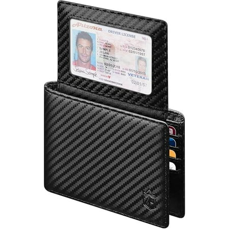 ZC Wallet for Men 12 Card Holder Slim Rfid Leather 2 ID Window Wallets With Gift Box Men's Accessories