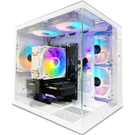 Zhicgcp Gaming Desktop Pc, Amd Ryzen 5 5600,Radeon RX 6500 Graphics, 1TB SSD, 16GB Ram, Windows 11 Home