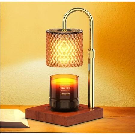 Candle Warmer Lamp with Dimmer/Timer/Adjustable Height，Electric Candle Lamp Warmer for Jar Candles，Home Decor Valentines Day Gifts for Daughter/Mom/Women