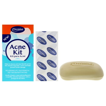 Dermisa Acne Kit , 2 Pc 30 Count Spot Patches, 3oz Sulfur Bar