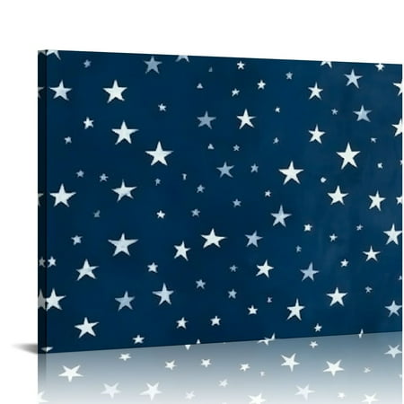Fenyluxe Stars Wall Decor for Bedroom and Home Art Decor Made in America Ready To Hang Modern Room Decoration Canvas Print 16x12in