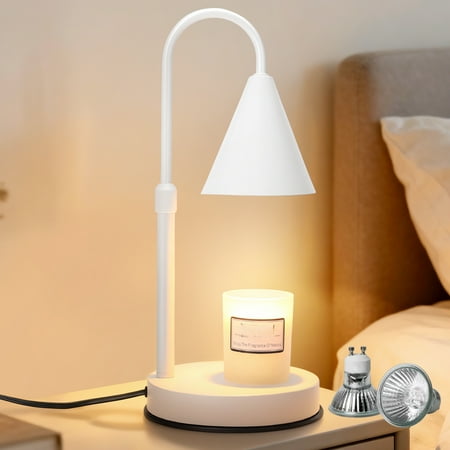 KING SHA Height Adjustable Candle Warmer Lamp with Timer and Dimmer Compatible with universal sizes of jar candles(Two 50-watt light bulbs are included)for Mother's Day, housewarming, birthday gifts
