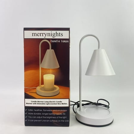 merrynights Candle lamps,Candle Warmer, Adjustable Lamp for Large Large Jar & 3 Wick Candles, Top Overhead Warmers, 110V, Electric Light Melter with Shade, Candle Warming Lamps, (White)