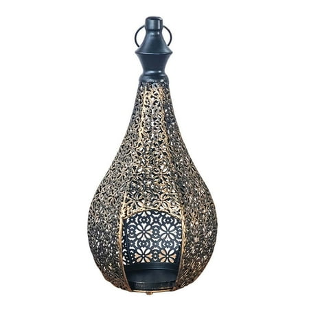 Moroccan Lantern Lamp Decorative Candle Holders, 11.6 inch Vintage Ramadan Lamp Home Decoration Lights Ornaments, Modern Decorations Desk Lights, Bedside Nightstand Lamp for Bedroom Home Decor