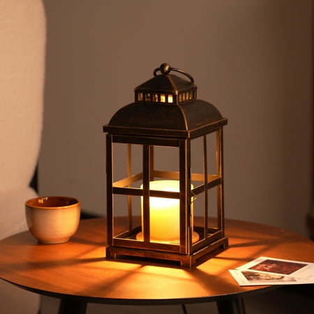 Sziqiqi Black Candle Warmer Lamp with Timer: 11" Dimmer for Large 3-Wick Jars Rustic Wax Melter Vintage Lantern Safe for Home with Kids Pets Decor