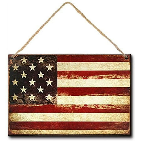 Vintage Wood Sign USA Flag Wall Decor House Office Desk Home Decoration Accessories (W3078)