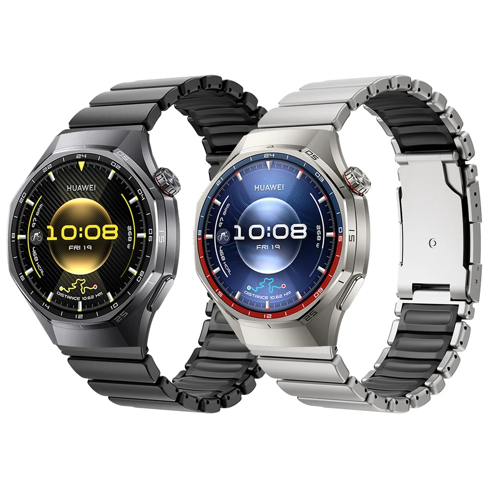 22mm Titanium + Silicone Strap For Huawei Watch GT 6 Pro 46mm GT6 GT5 Band Wristband For Huawei Watch 5 4 3/Ultimate 2 Bracelet