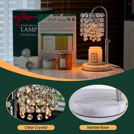 Candle Warmer Lamp with Timer Dimmer Adjustable Height for New Home Bedroom,Vintage Home Decor for Scented JaR 3 Bulbs for New Home Decor, Women Mom Christmas Birthday Gifts, Silver (Silver)