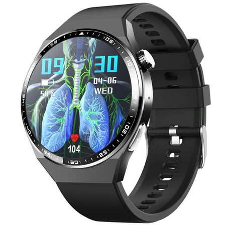 UBABAI Smart Watch F800 Bluetooth Call Outdoor Sports Watch 1.55inch Round Men's Silicone Strap