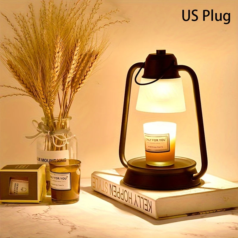 Vintage Electric Dimming Candle Melting Lamp with Timer Function, Includes 2 Bulbs, Gift for Mom, Perfect for Bedroom Home Decor