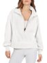 anrabess women half zip cropped sweatshirt casual fleece