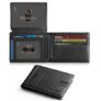 runbox men’s wallets slim rfid leather 2 id window with gift box