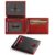 runbox red men’s wallets slim rfid leather 2 id window with gift box